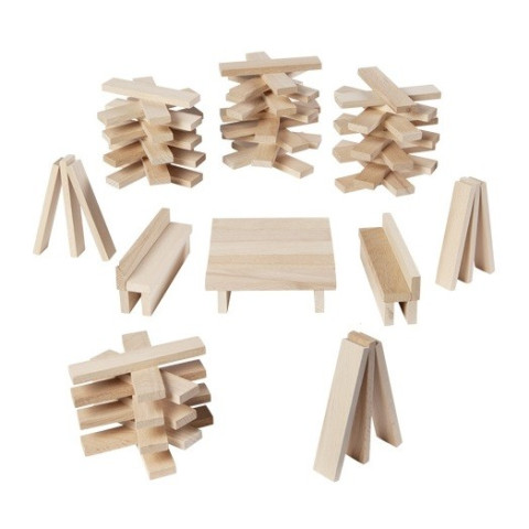 Planchettes, jeu de construction kapla en bois de goki