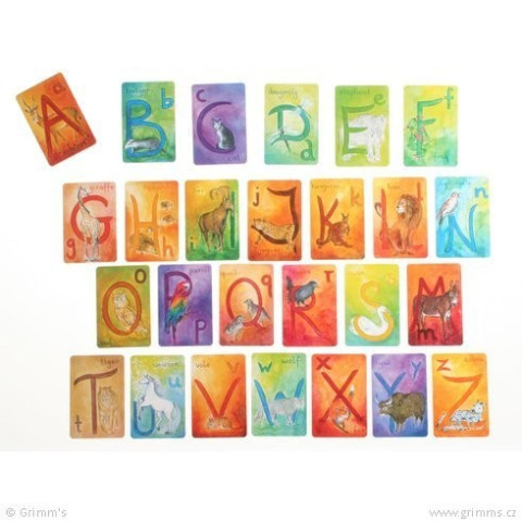 Cartes alphabet, les lettres grimms