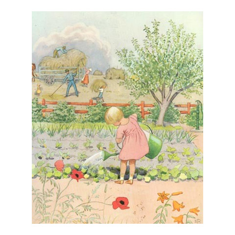La ronde de l'année, elsa beskow, livre illustré enfant, steiner waldorf perle de rosée