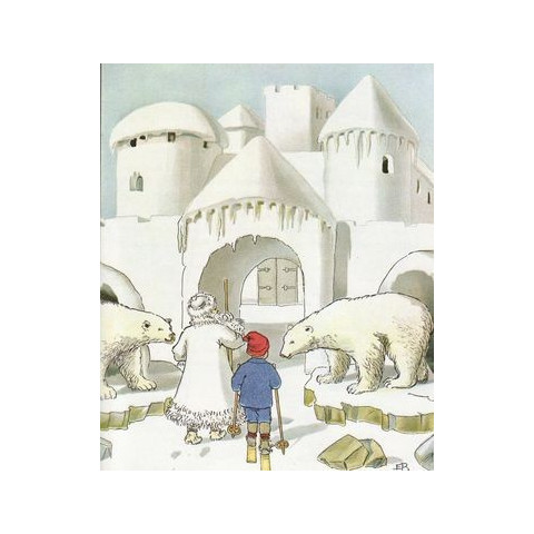 Olaf au pays du roi hiver, livre illustré Elsa Beskow, edition perle de rosée