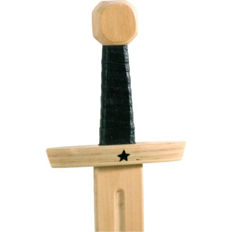 Epée de chevalier étoilé, jouet solide waldorf steiner en bois legler
