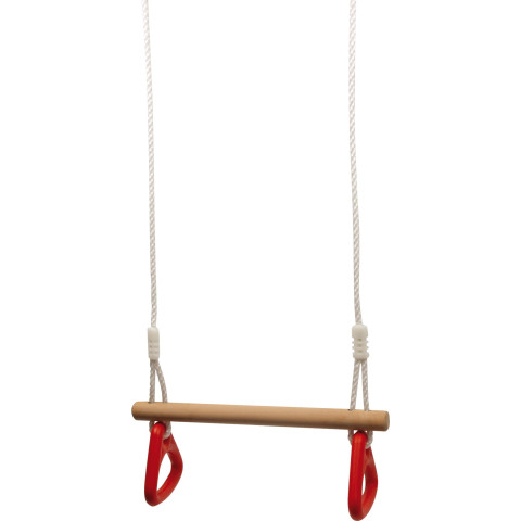 Balançoire avec anneaux et trapèze, 2 en 1, jouet en bois de legler