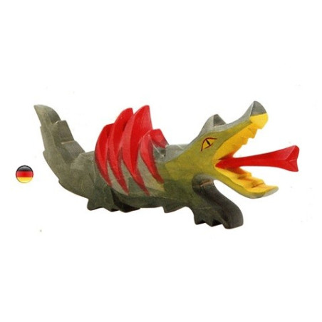 Dragon , animal figurine en bois, jouet steiner waldorf de ostheimer