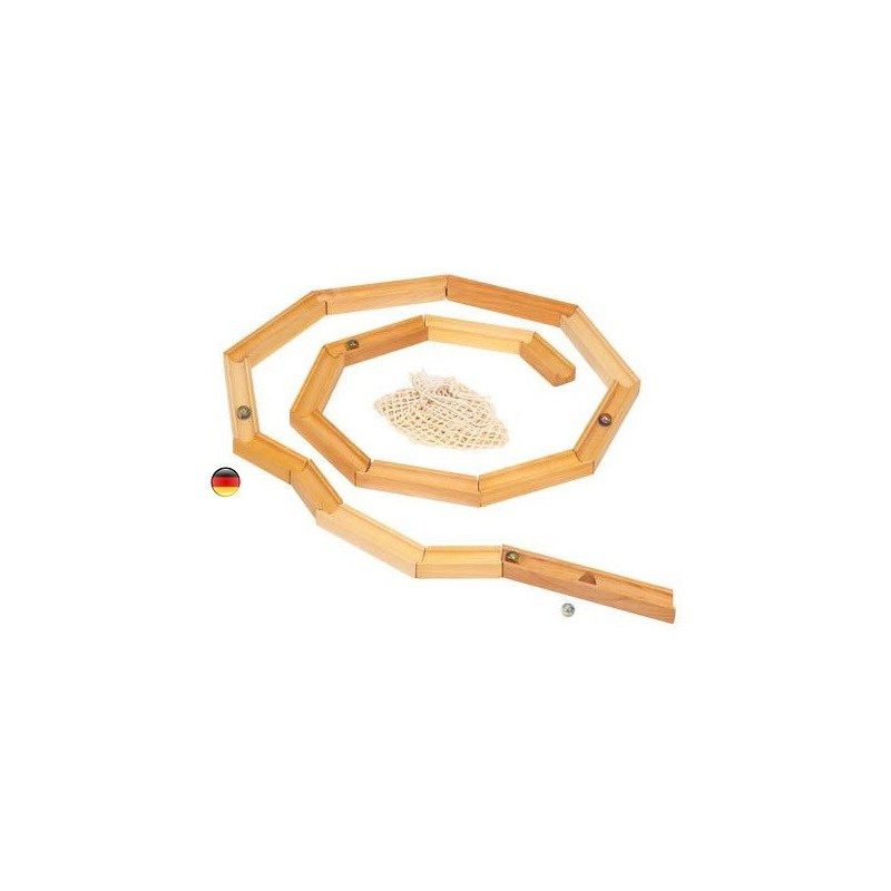 Circuit d'eau ou billes pour le sable, jouet en bois naturel waldorf steiner de Gluckskafer
