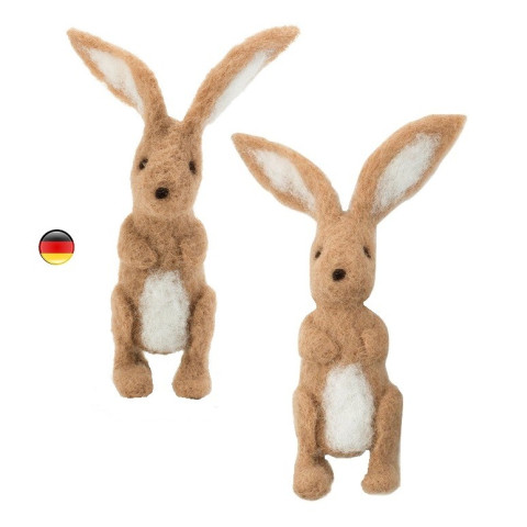 kit créatif : lapins en laine feutrée bio, table de saison waldorf steiner , de Filges, à strasbourg