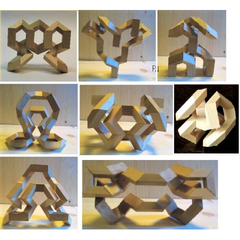 MathMaker, puzzle construction 3D en bois Math maker, jouet steiner waldorf
