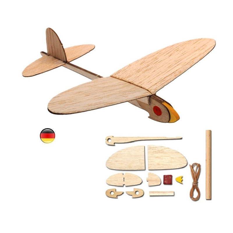 Kit pour Avion planeur en balsa avec lanceur, maquette de kids at work, corvus