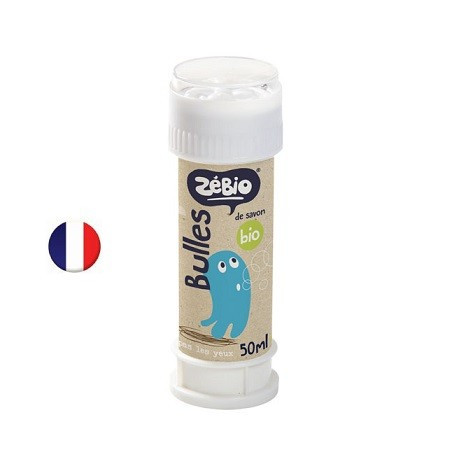 flacon de bulles de savon bio, jouet ecologique pour enfants, de Zébio France
