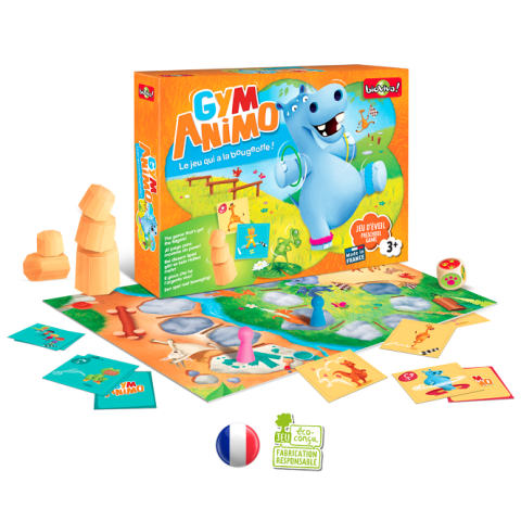 Gym'Animo, jeu de motricité et défis pour petits, jouete ecologique et ethique français de Bioviva