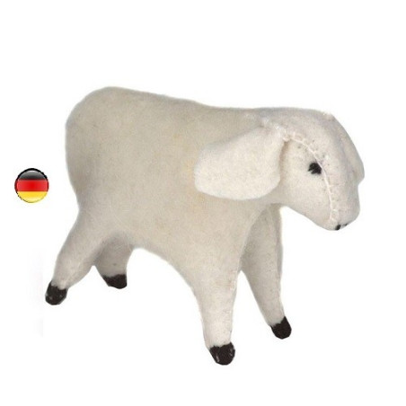 Mouton, brebis, figurine animal en feutrine, jouet ecologique, ethique waldorf steiner Gluckskafer