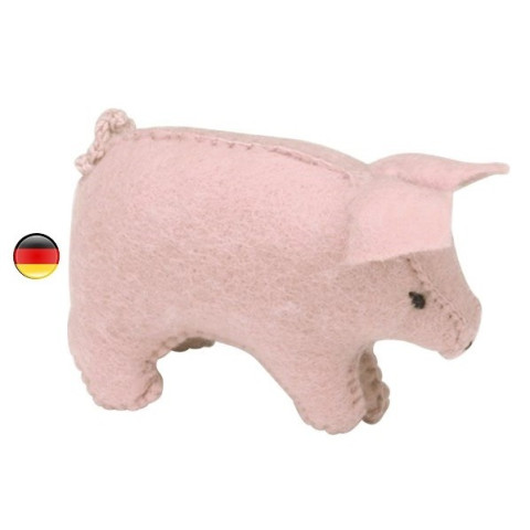 Cochon, figurine animal en feutrine, jouet ecologique, ethique waldorf steiner Gluckskafer