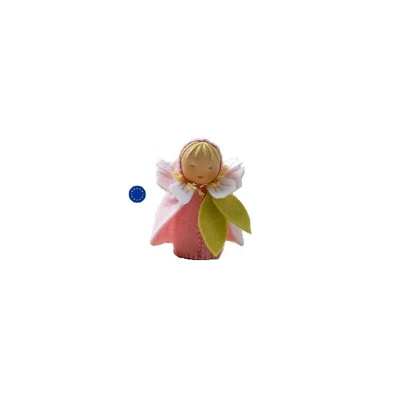 kit poupée fleur de cerisier, en feutrine pour table de saison steiner waldorf