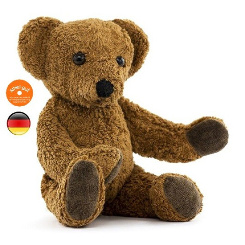 peluche ours brun, teddy en coton bio vegan, jouet ecologique et ethique kallisto