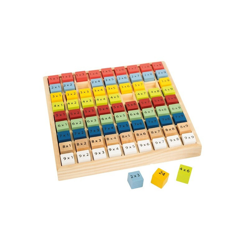 Table de multiplication, jeu d'apprentissage et memorisation calcul en bois legler small foot