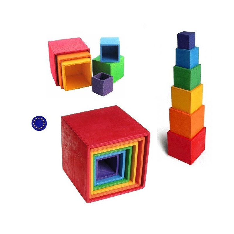 Cubes, boites gigognes, grand modèle Grimm's