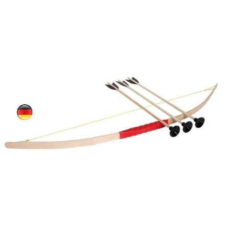Tir à l'arc avec Arc et fleches en bois, jouet traditionnel de qualité de holzspielerei bartl