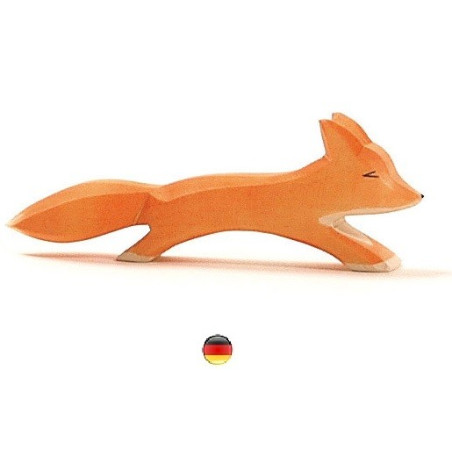 renard, figurine animal, jouet en bois artisanal steiner waldorf Ostheimer