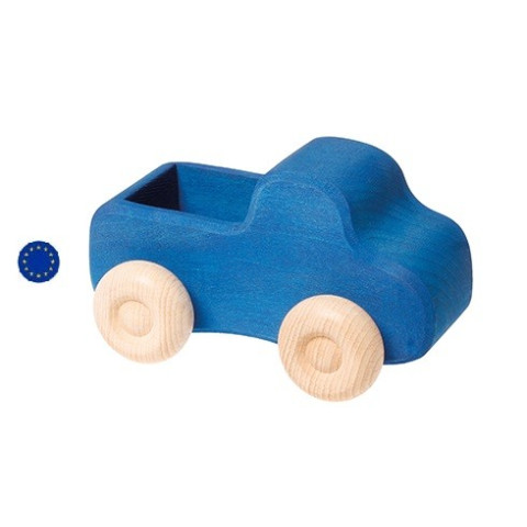 Camion bleu, jouet en bois ecologique et ethique de Grimm's