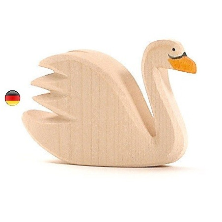 Figurine cygne, jouet en bois type steiner waldorf de ostheimer