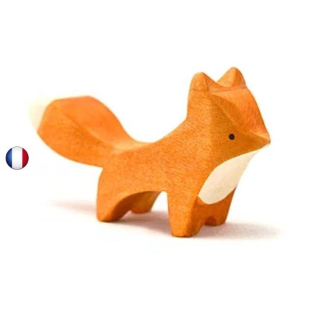 Figurine renard, animal en bois