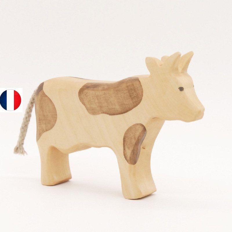 oie marchant figurine en bois, jouet écologique et éthique France de atelier des petits bouts de bois
