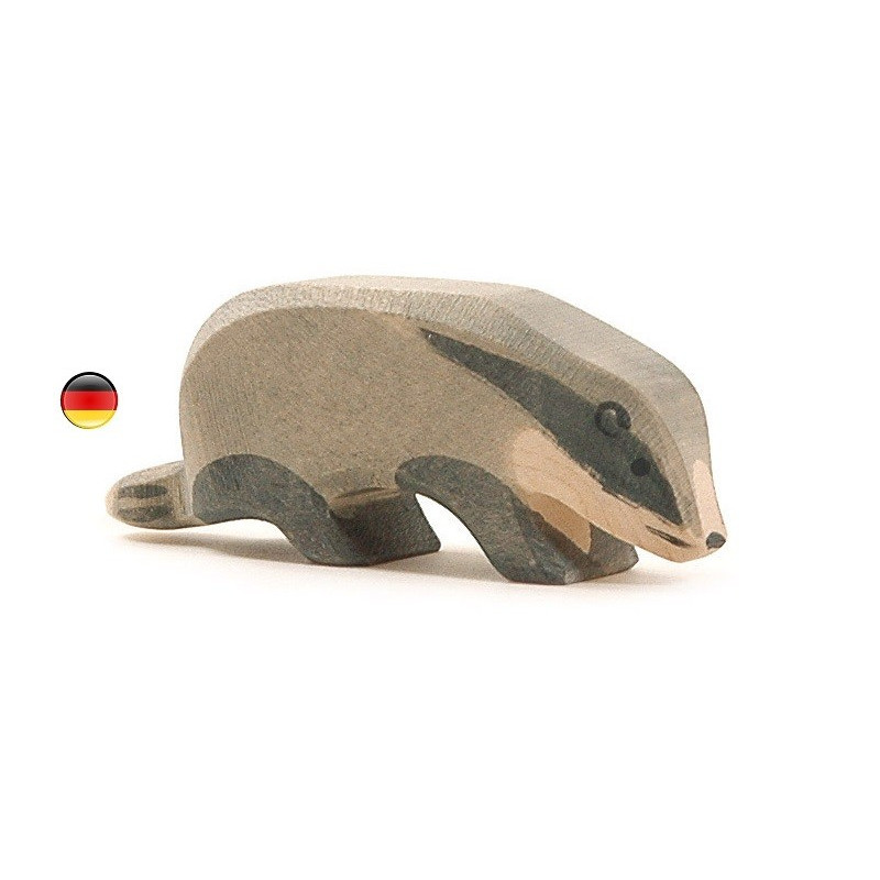 Figurine blaireau, animal, jouet en bois steiner waldorf Ostheimer