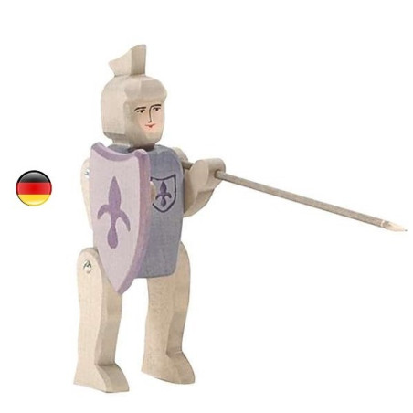 Chevalier bleu  figurine en bois pour le chateau, jouet en bois waldorf steiner de ostheimer