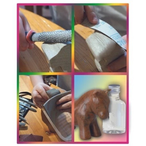 Kit sculpture poney en pierre à savon