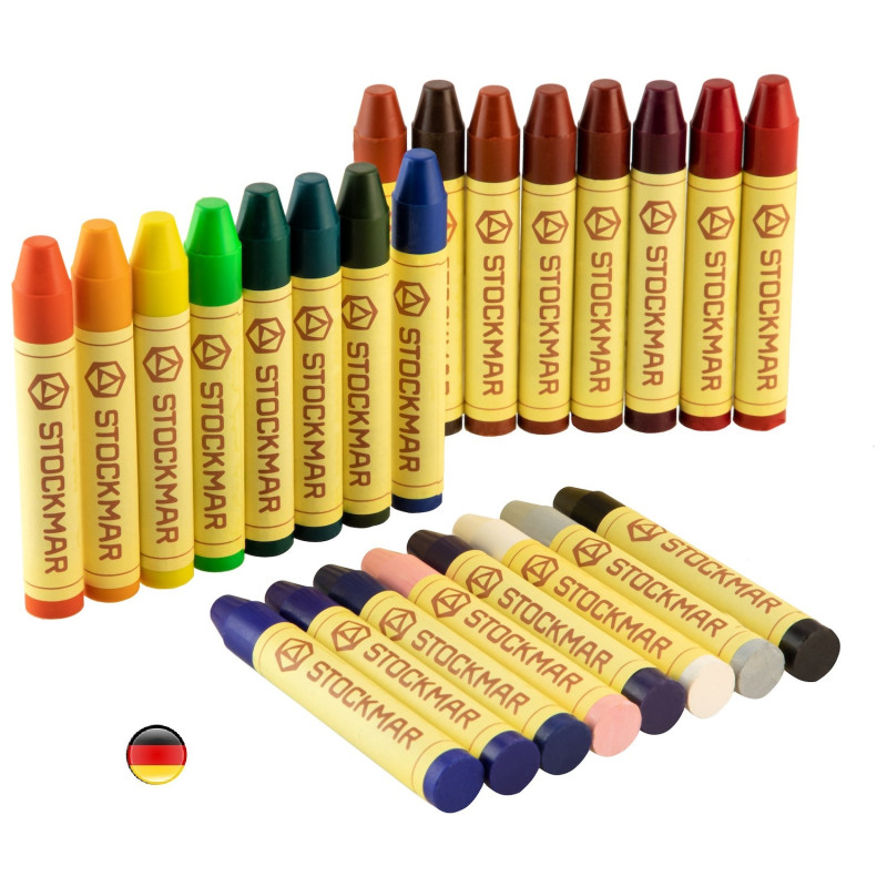 Crayon de cire à l'unité, waldorf steiner et montessori, de Stockmar