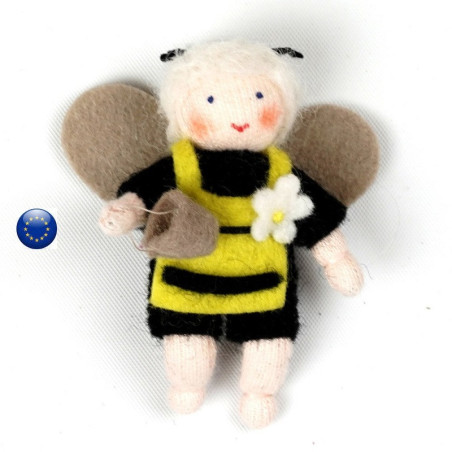 lutine abeille en feutrine, fée pour table de saison waldorf ambrosius dolls