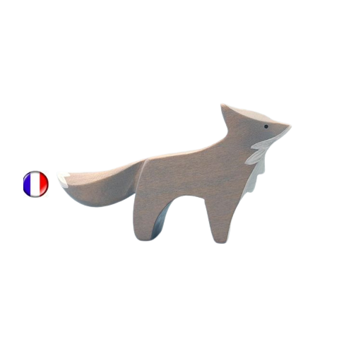 Figurine louveteau, loup, jouet en bois steiner waldorf ecologique et ethique, france de Brin d'ours alsace