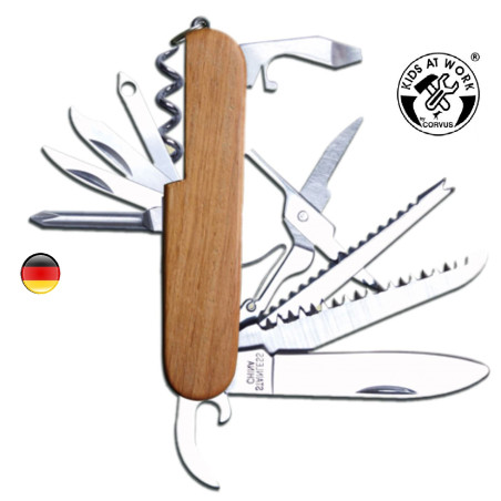 Couteau suisse en bois pour enfant