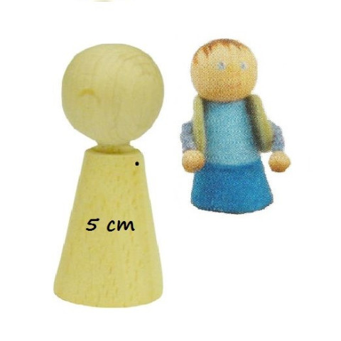 Pion poupée en bois, peg doll à decorer, 5cm