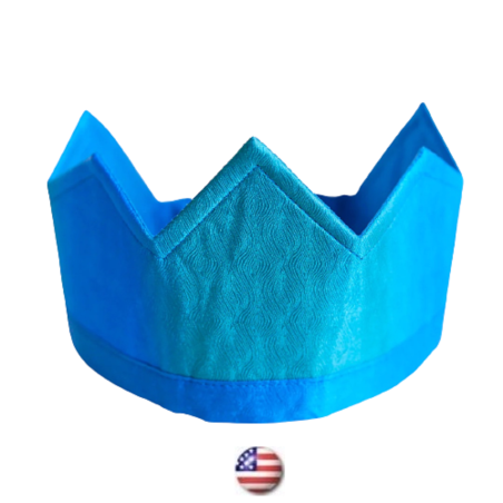 Couronne en soie, bleu ocean  costume deguisement  waldorf steiner de Sarah's silks