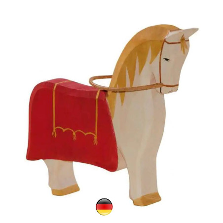 Cheval de Saint Martin, figurine jouet en bois pour table de saison steiner waldorf. de ostheimer