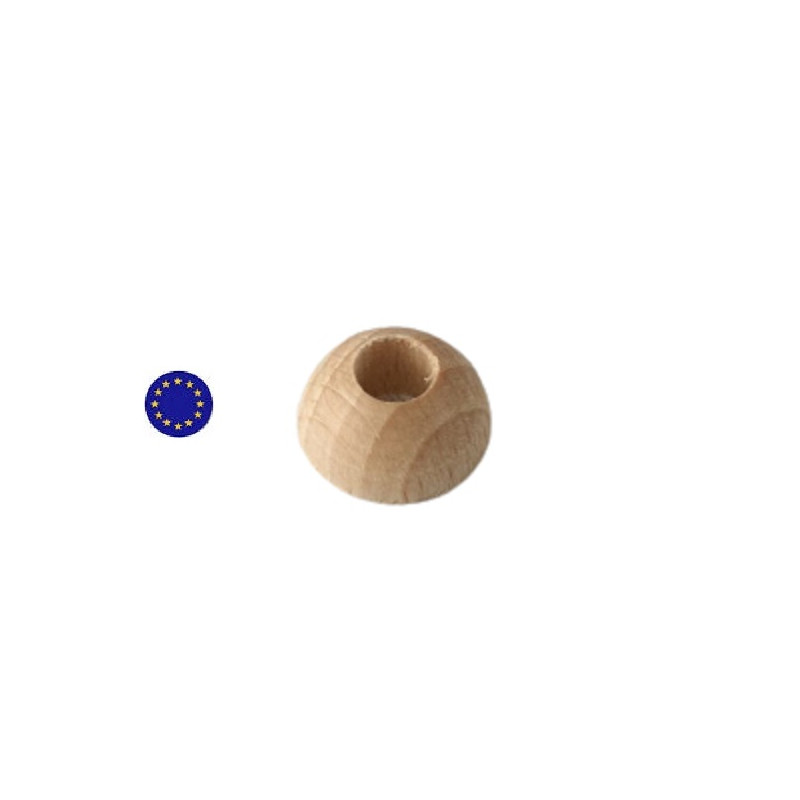 demi- perles en bois diam 15 mm pour pied de mini-poupee, materiel creatif ecologique de meaningful crafts