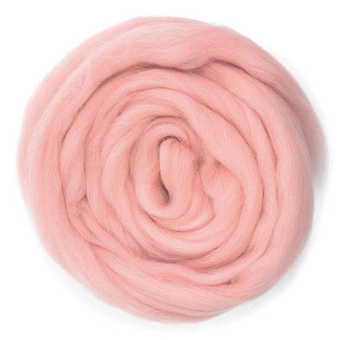 Laine cardée rose, mèche peignée bio féérique meaningfull crafts