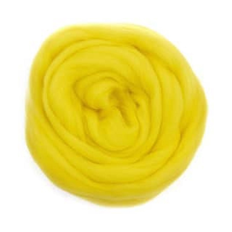 Laine cardée jaune or, mèche peignée bio féérique meaningfull crafts