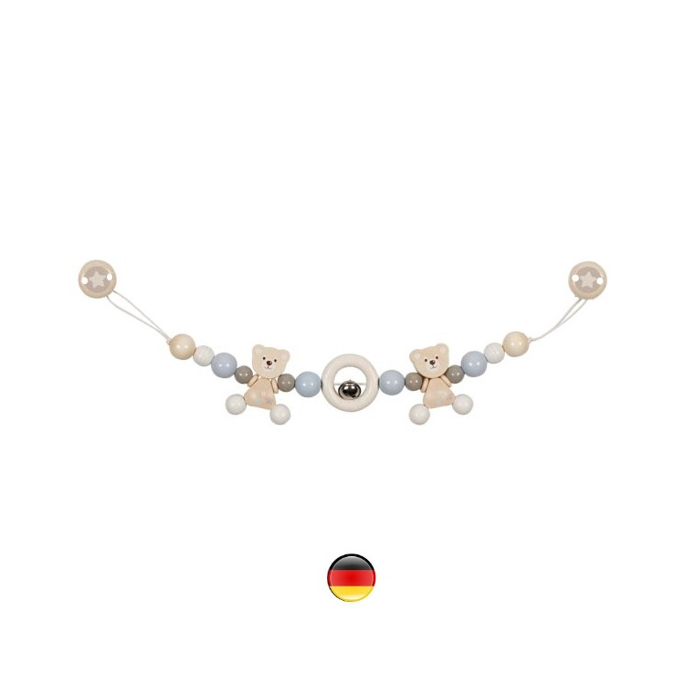 Clip poussette oursons gris, Goki Baby