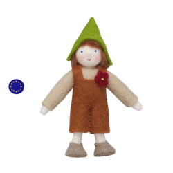 Lutin gnome garçon, poupee de table de saison waldorf steiner en feutrine de ambrosius dolls