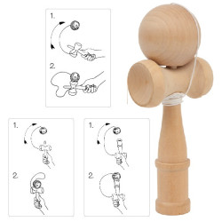 Bilboquet japonais Kendama en bois, jouet traditionnel d'adresse et patience de small foot legler