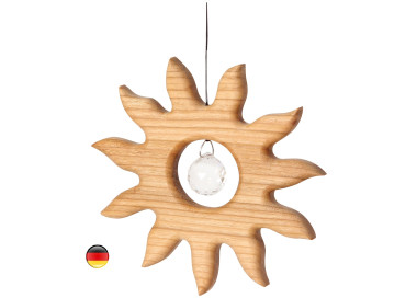 Mobile suspension soleil sun en bois, cristal de Swarovski à suspendre pour des arcs en ciels energisants sternengasse allemagne