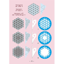 Cristaux de neige, cahier de modèles de découpe