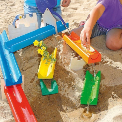 Circuit d'eau ou billes pour le sable, jouet Erzi