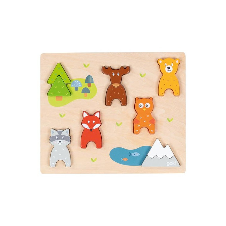 Puzzle, animaux de la forêt Goki Puzzle, animaux de la forêt Goki