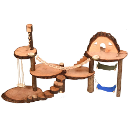 cabane-aire de jeux pour lutins jouet en bois ecologique et ethique steiner waldorf magic wood