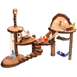 cabane-aire de jeux pour lutins jouet en bois ecologique et ethique steiner waldorf magic wood