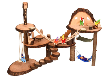 cabane-aire de jeux pour lutins jouet en bois ecologique et ethique steiner waldorf magic wood