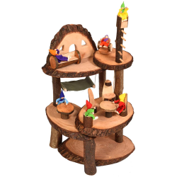 cabane-aire de jeux pour lutins jouet en bois ecologique et ethique steiner waldorf magic wood